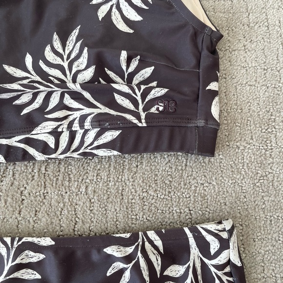 Albion One-Shoulder Leaf Print Swim Set - Picture 2 of 6